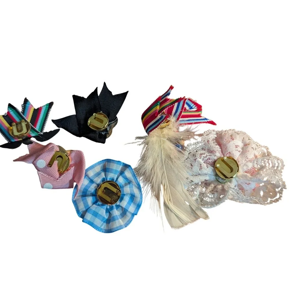 Lot of 50+ tiny vintage 80s craft‎ bows and boutique charm shoe clips